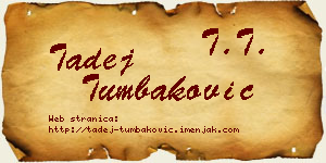 Tadej Tumbaković vizit kartica